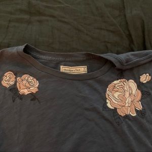 Abercrombie & Fitch Soft Embroidered Floral Tee